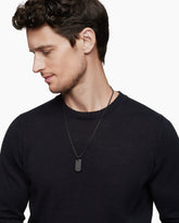 Chevron Tag in Black Titanium, 35mm